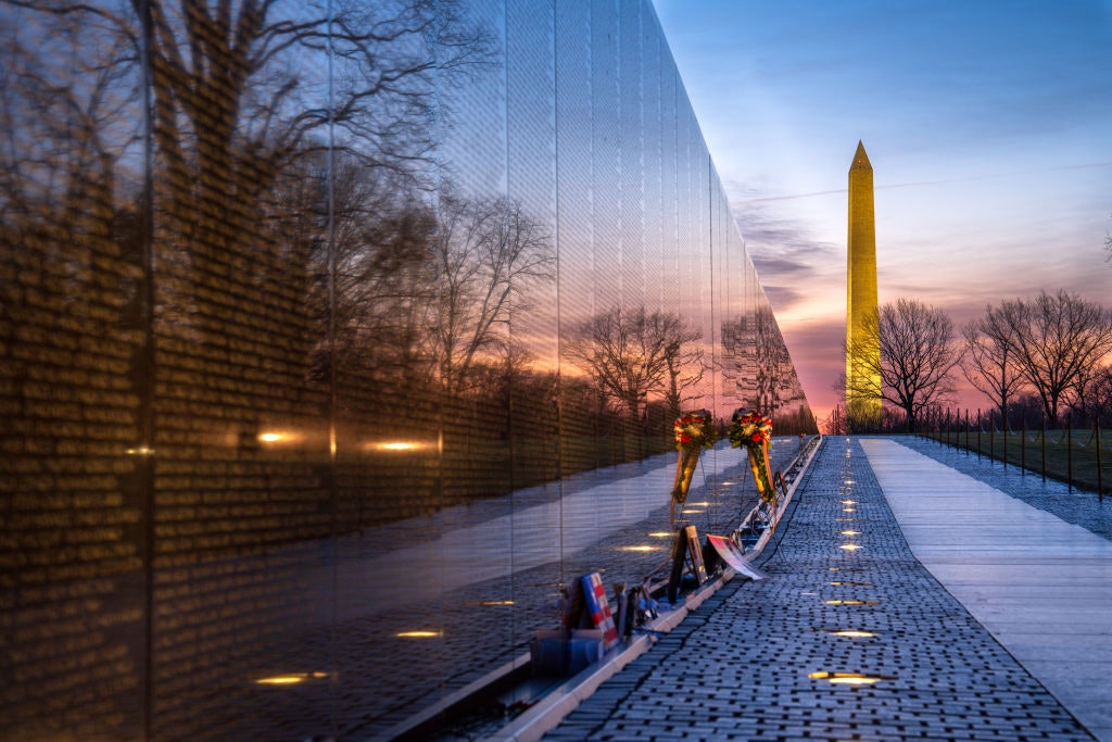 Sunrise is reflected in