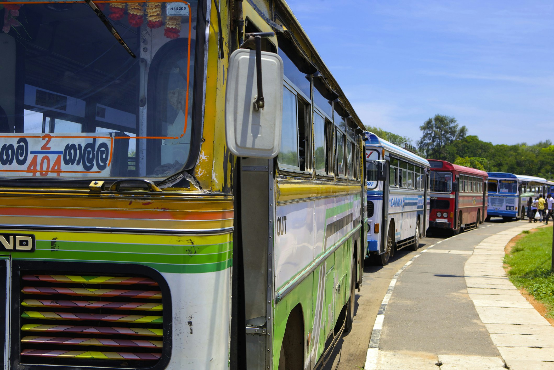 Viešojo transporto autobusų linija Galle mieste Šri Lankoje. 521350569