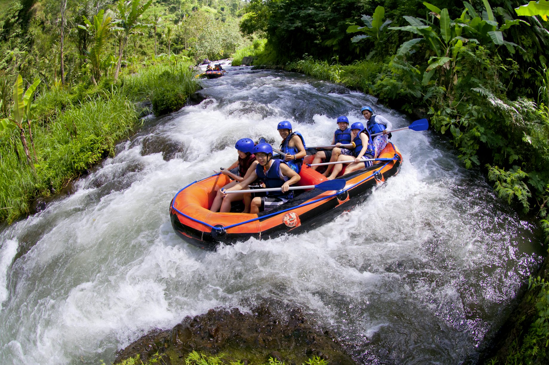Rafting Bali's jungle rivers offers a taste of wilderness close to Ubud. Fadil Aziz/Getty Images