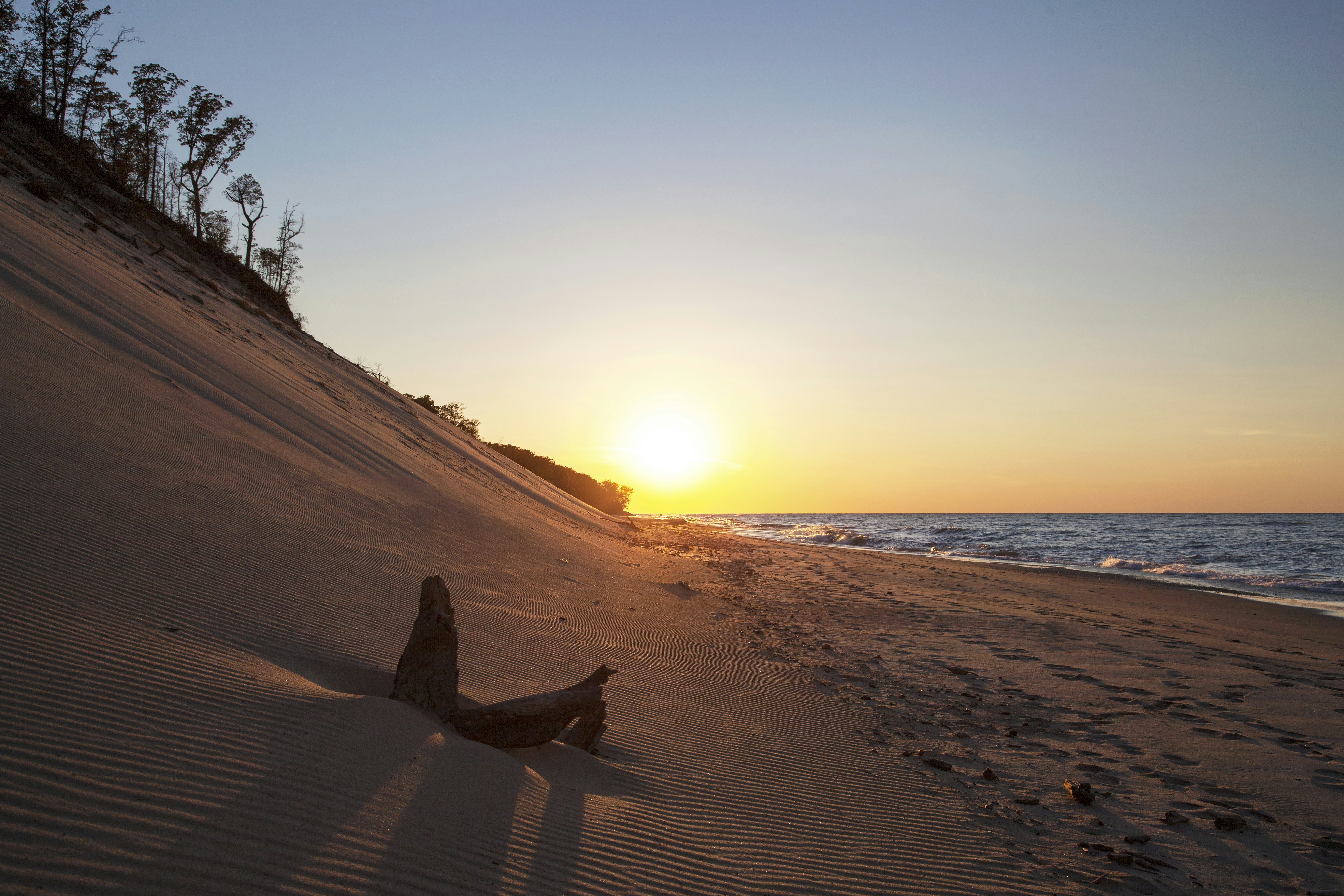 Saulėlydis Indiana Dunes Nacionaliniame parke