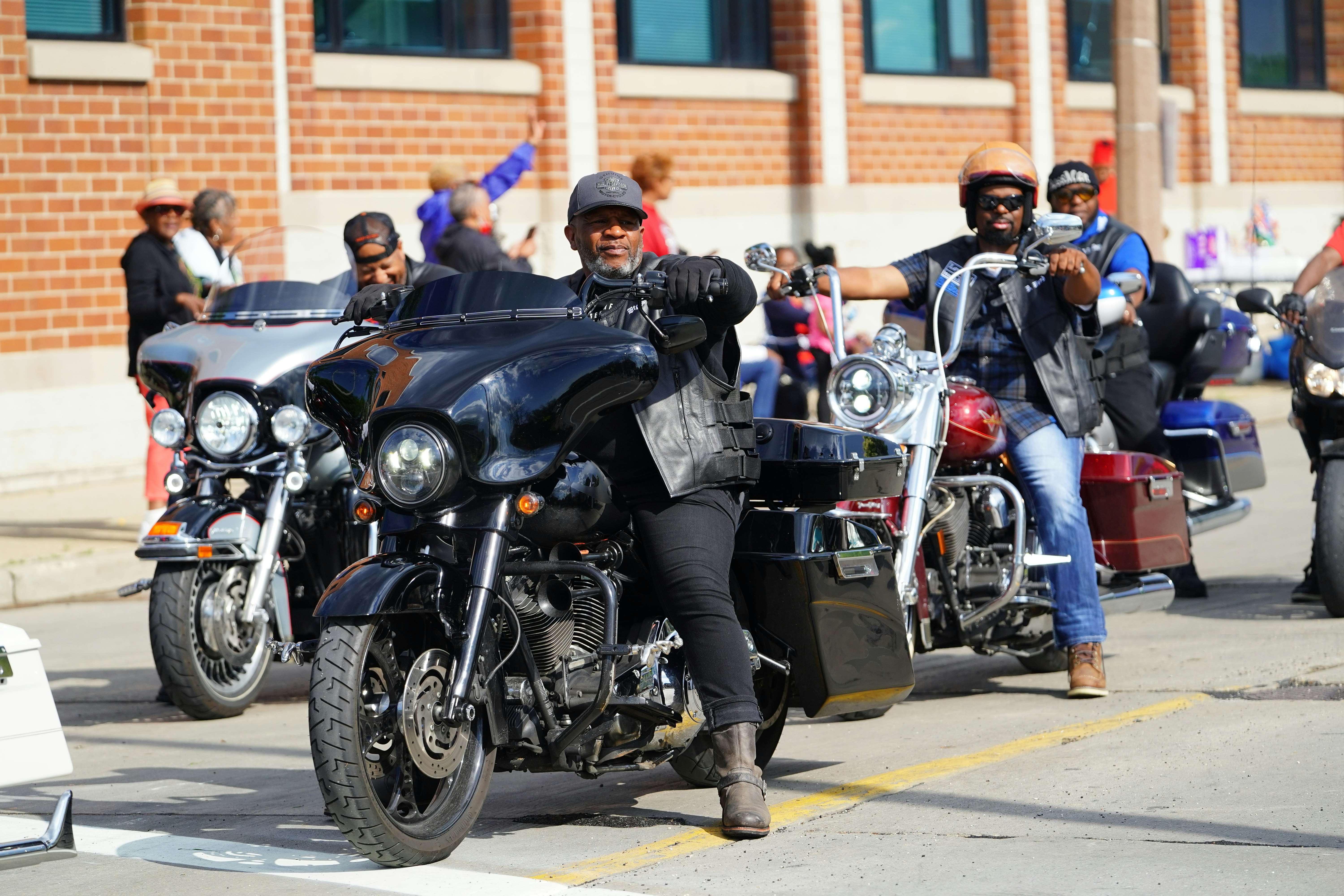 Harley-Davidson motociklininkai Milvokyje, geru oru