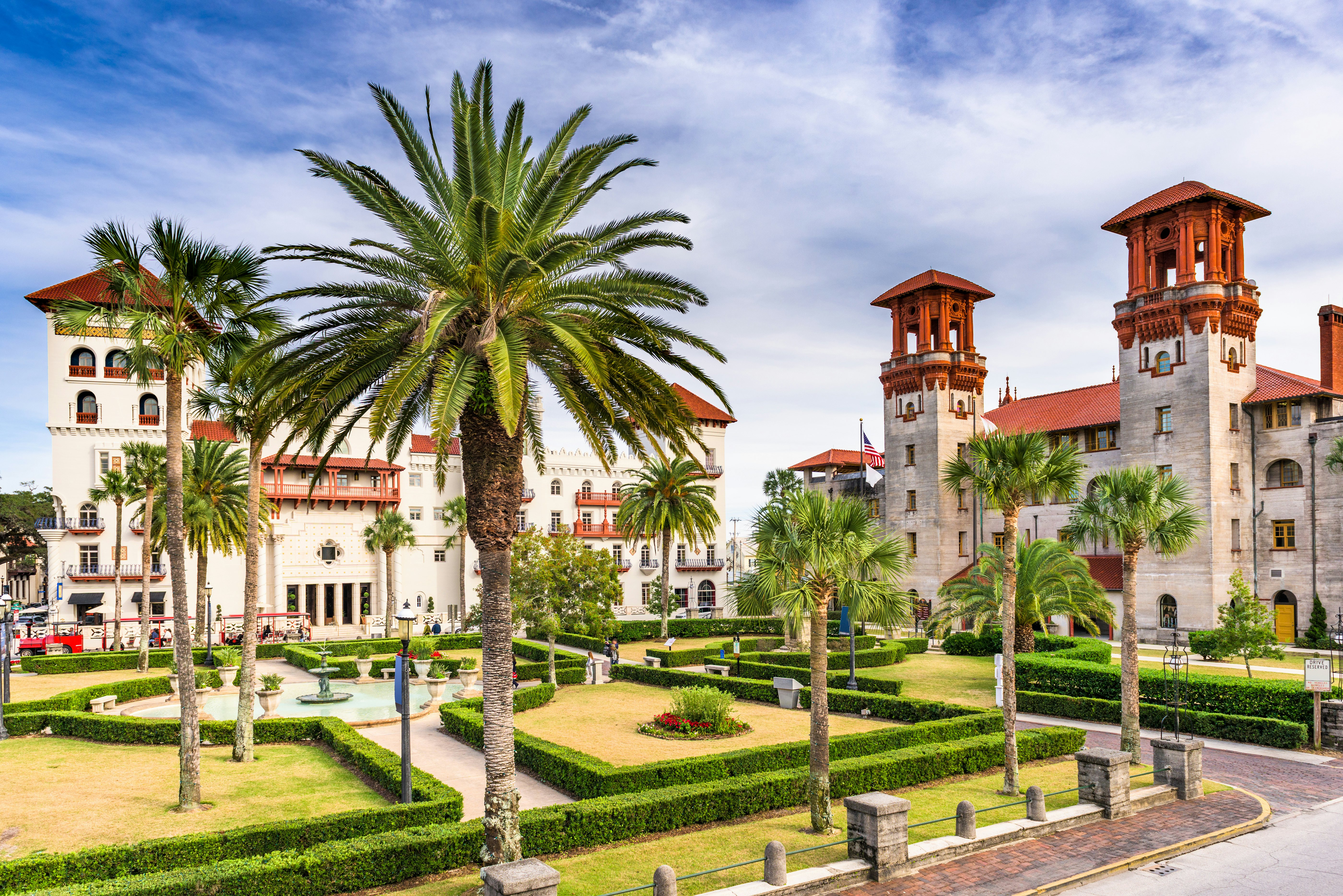 The town square in St. Augustine, Florida
