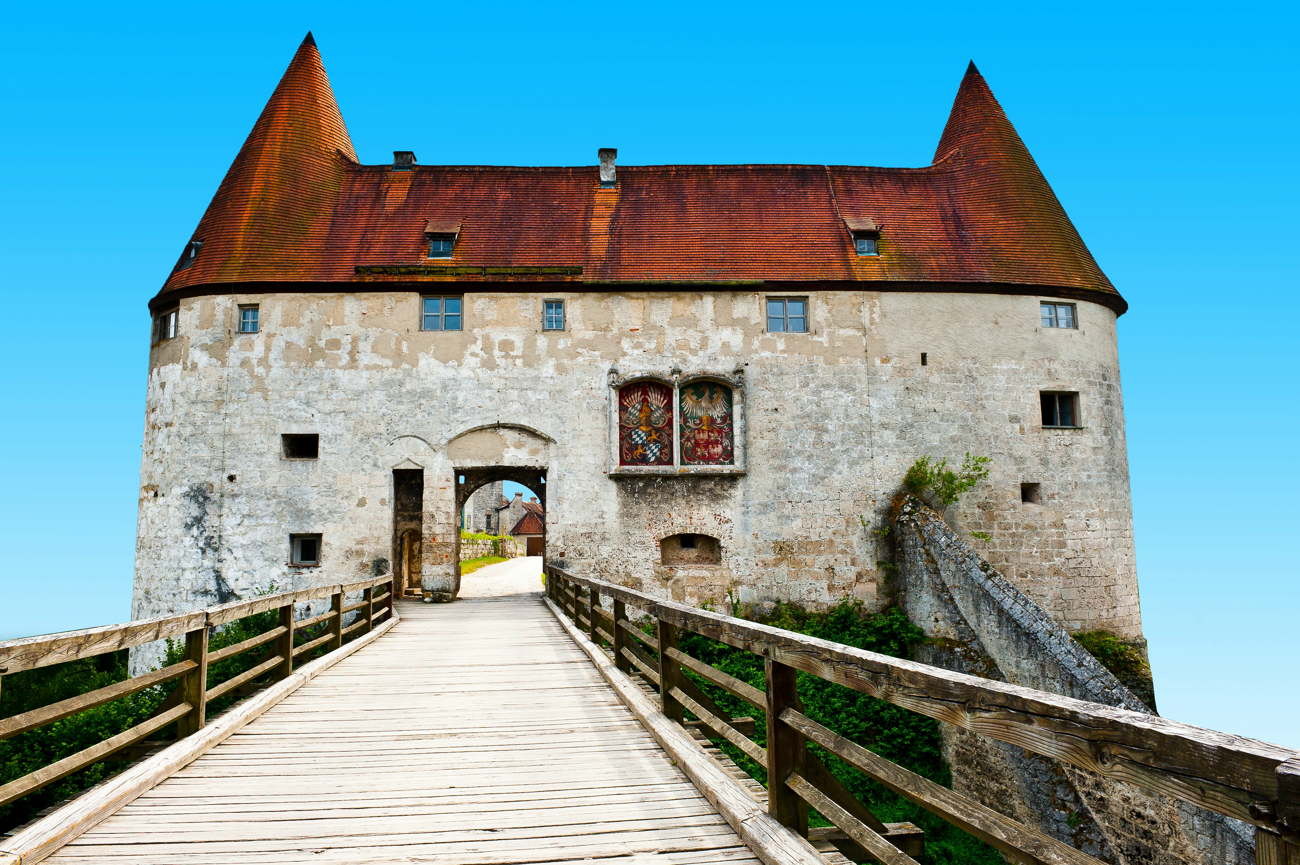 A gate at the fortress at Burghausen, the “longest castle in the world,” Bavaria