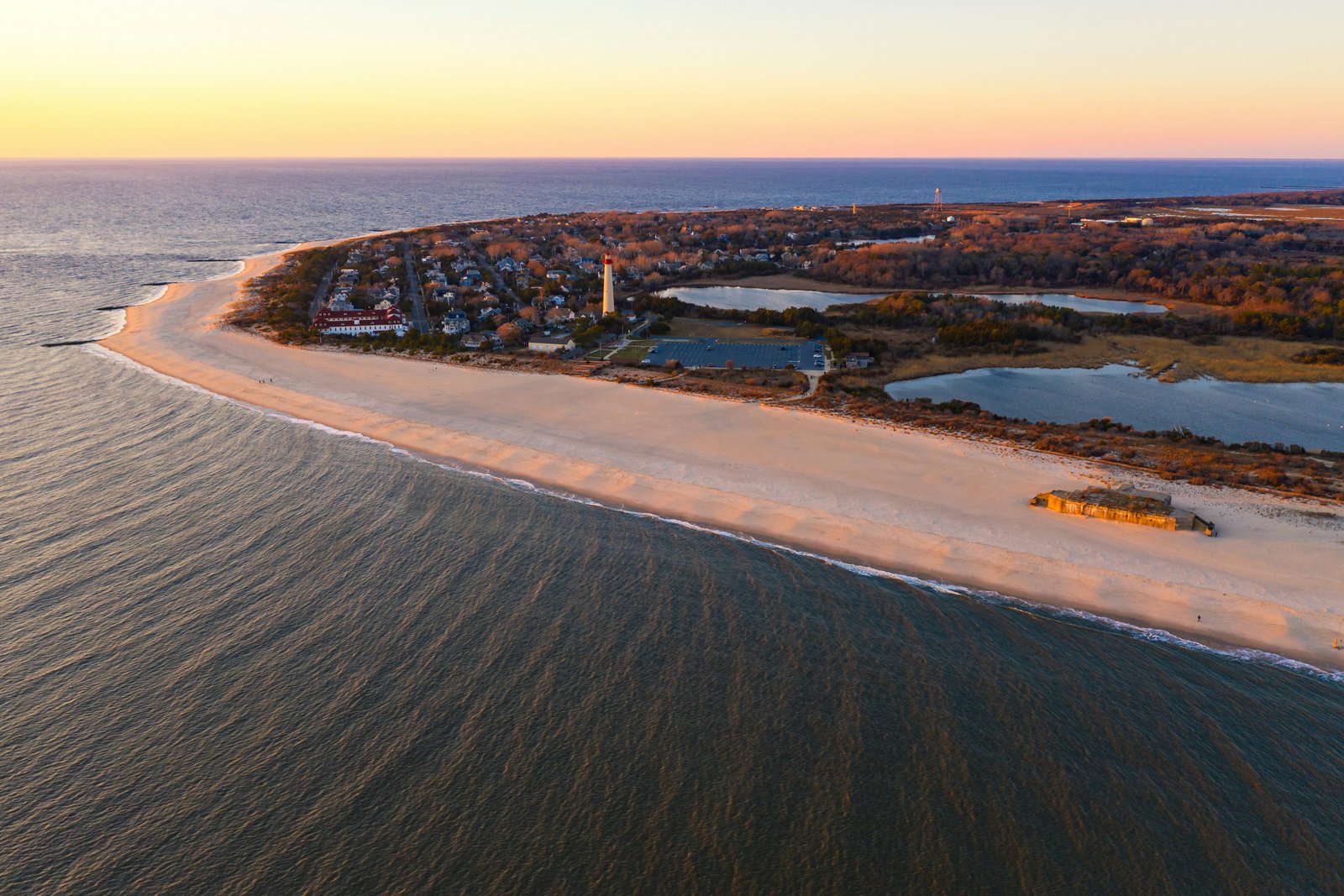 sunset over Cape May Point, NJ