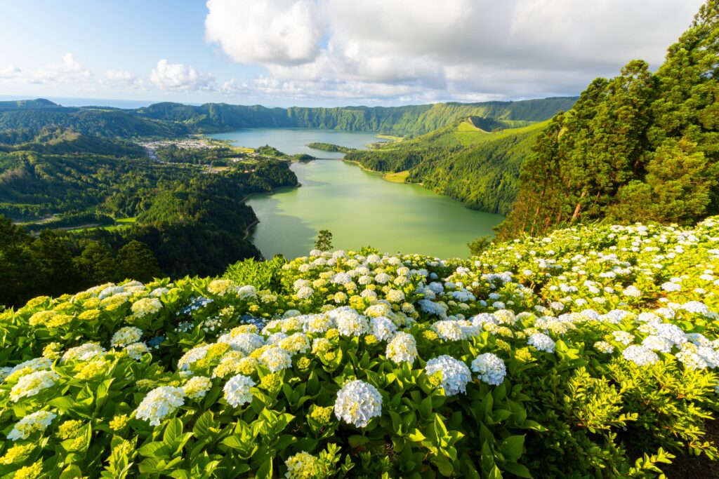 Sete Cidades kalderos ežerai San Migelio saloje, Azoruose